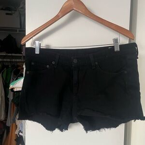 Rag & Bone mini black denim shorts, size 30